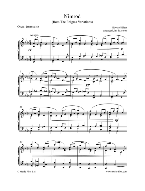Elgar: Nimrod for Organ (Arr. Jim Paterson) - Edward Elgar (Instrumental Solo)