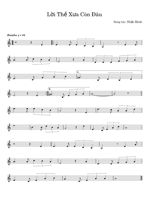 LỜI THỀ XƯA CÒN ĐÂU - Nhật Minh