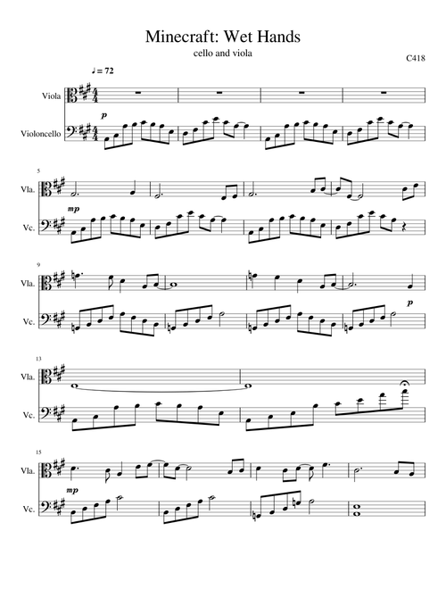 Minecraft: Wet Hands for strings