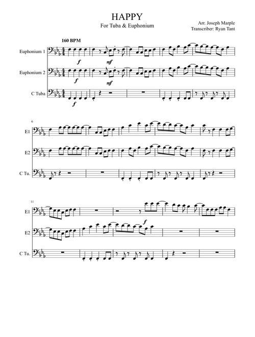 Happy Tuba Euphonium Arrangement