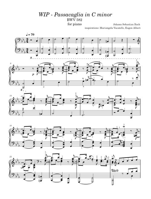 Passacaglia in C minor, BWV 582 – Johann Sebastian Bach