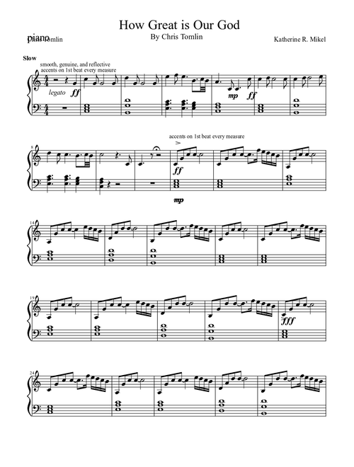 How Great is Our God- PIANO