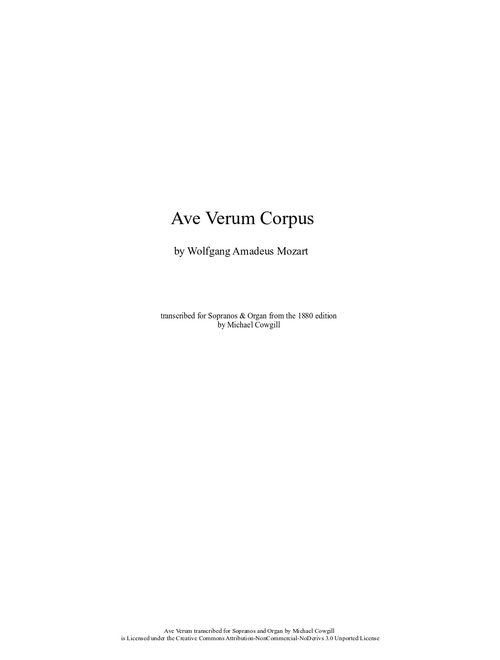 Ave Verum Corpus