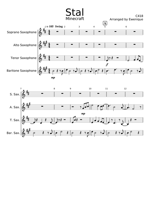 Stal - for Sax Quartet