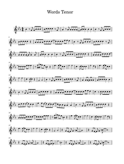 Words – The Real Group Words The Real Group Tenor Part