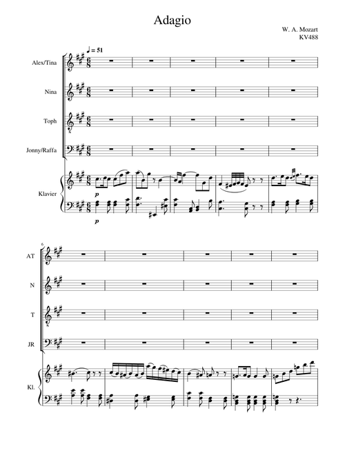 Piano Concerto No.23 in A major, K.488 – Wolfgang Amadeus Mozart Adagio KV488 - Mozart
