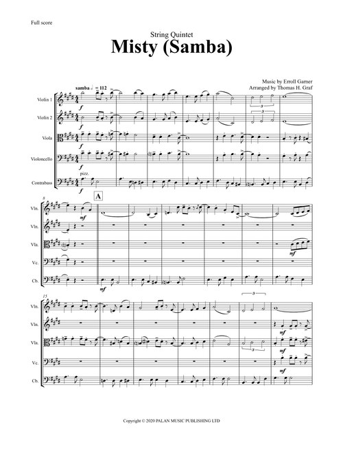 Misty (Arr. Thomas Graf) - Erroll Louis Garner (String Ensemble)