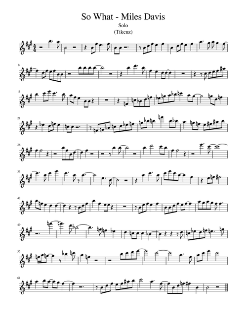 So What Miles Davis Sax Alto