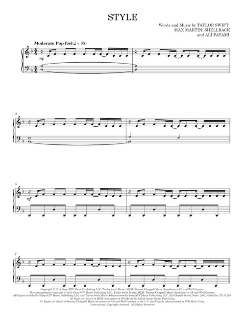 Style - Taylor Swift (Piano Solo)