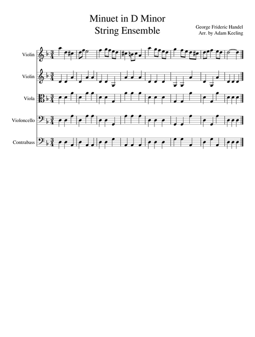 Minuet in D minor