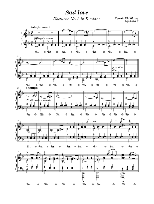 Nocturne No.3 (Sad love) - N.C Khang