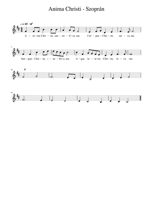 Anima Christi - Szoprán