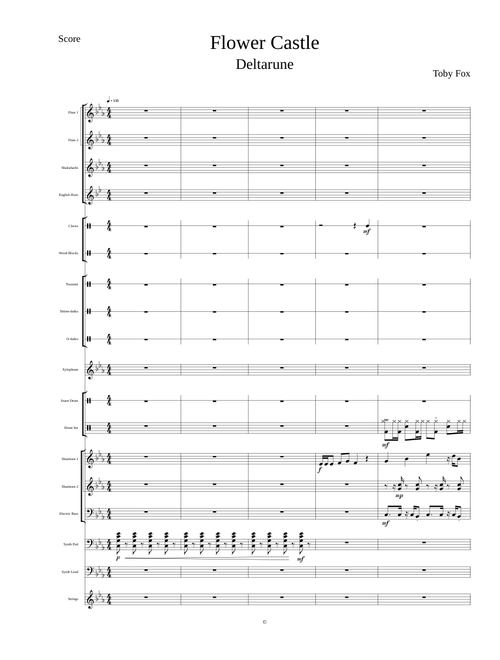 Flower Castle (Deltarune) - Transcribed Score