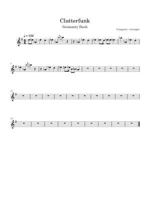 Clutterfunk Sheet Music for Trombone, Tuba, Saxophone alto, Saxophone ...