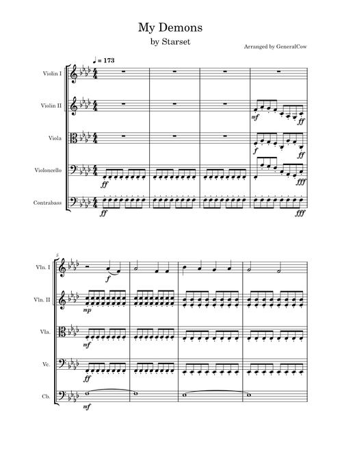 My demons – STARSET (String Orchestra)