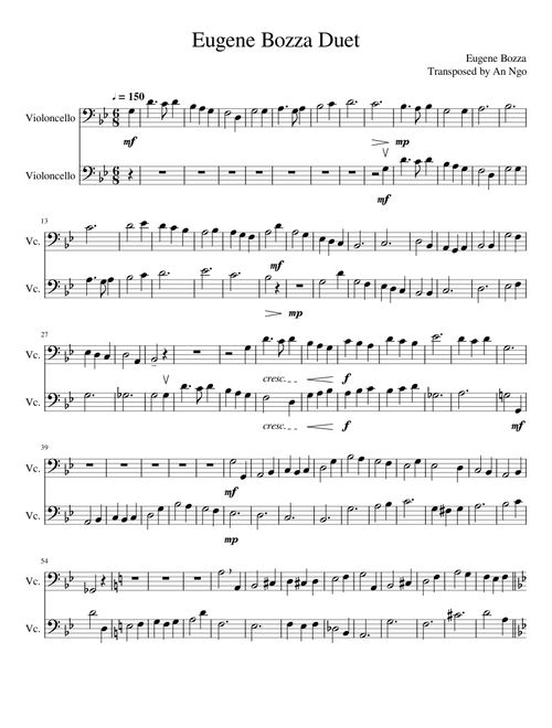 Duet for 2 cellos - Eugene Bozza