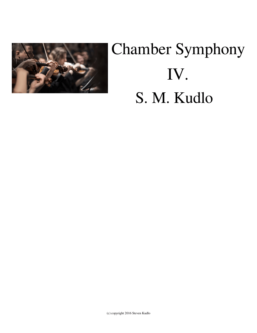 Chamber Symphony Iv Sheet Music For Flute Oboe Bassoon French Horn And More Instruments Mixed