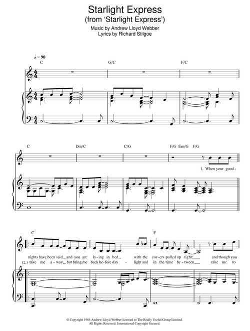 Starlight Express - Andrew Lloyd Webber, Starlight Express (Musical) (Piano-Vocal-Guitar (Piano Accompaniment))