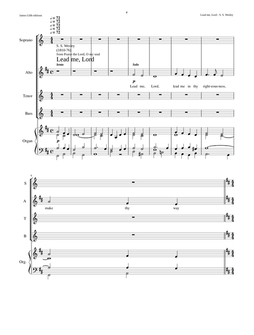 Lead Me, Lord - Samuel Sebastian Wesley
