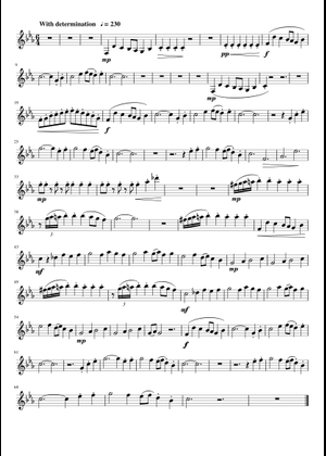 UNDERTALE OST #14: HEARTACHE – Toby Fox Sheet Music for Euphonium, Tuba ...