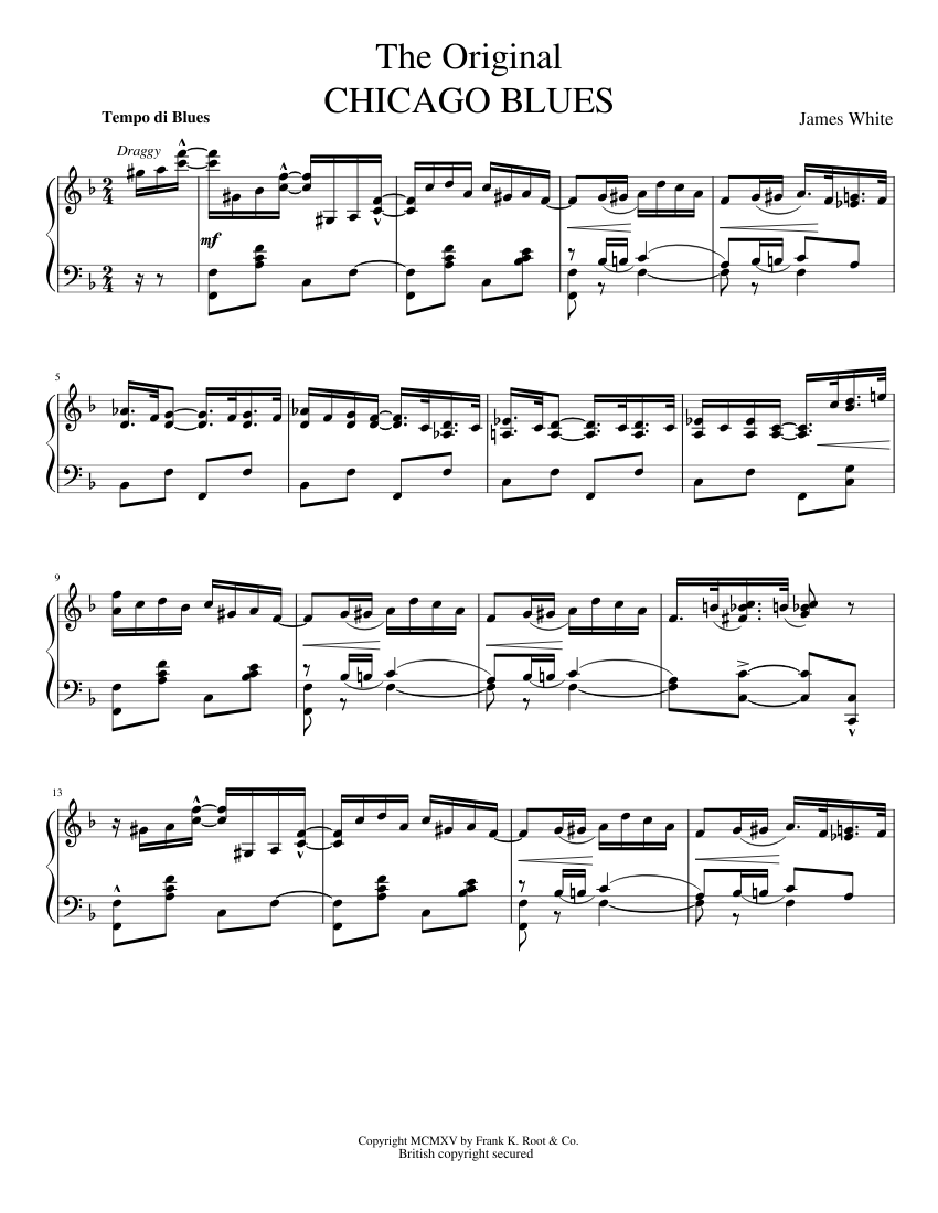 The Original Chicago Blues - James White Sheet music for