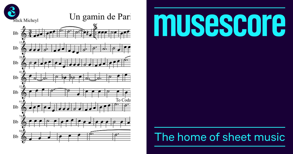 Un Gamin de Paris Sheet music for Saxophone tenor (Solo)