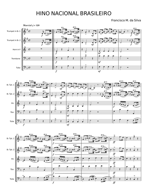 HINO NACIONAL BRASILEIRO - Francisco M. da Silva