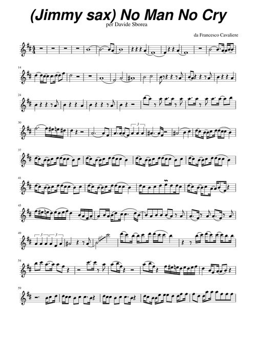 (Jimmy sax) No Man No Cry