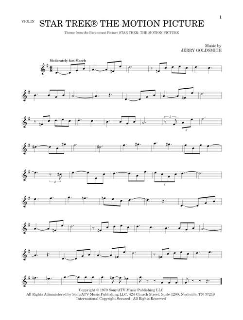 Star Trek The Motion Picture - Jerry Goldsmith (Violin Solo)