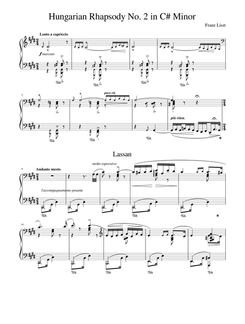 Liszt - Hungarian Rhapsody No. 2