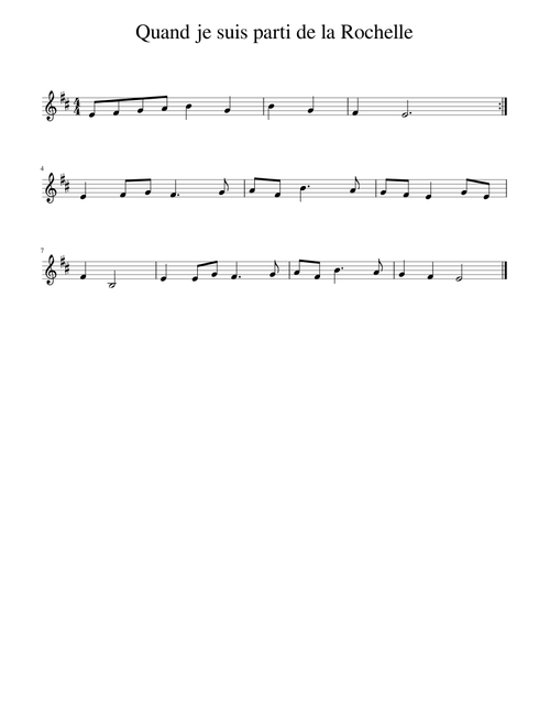 Quand je suis parti de La Rochelle – France Folk Song