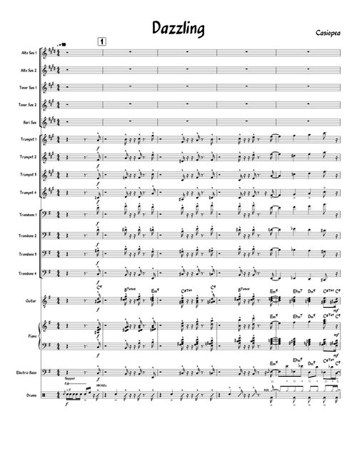 Dazzling - Casiopea for big band (no bones part 96-104)