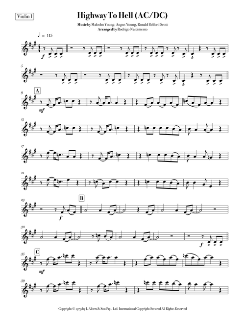 Highway To Hell (Arr. Rodrigo Nascimento) - AC/DC (String Quartet)