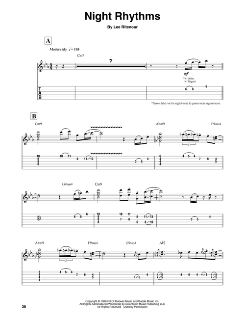 Night Rhythms - Lee Ritenour (Guitar Tab Play-Along)