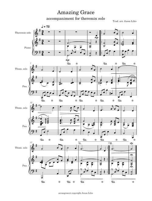 Amazing Grace – Misc Praise Songs Amazing grace –Theremin & Piano with rubato