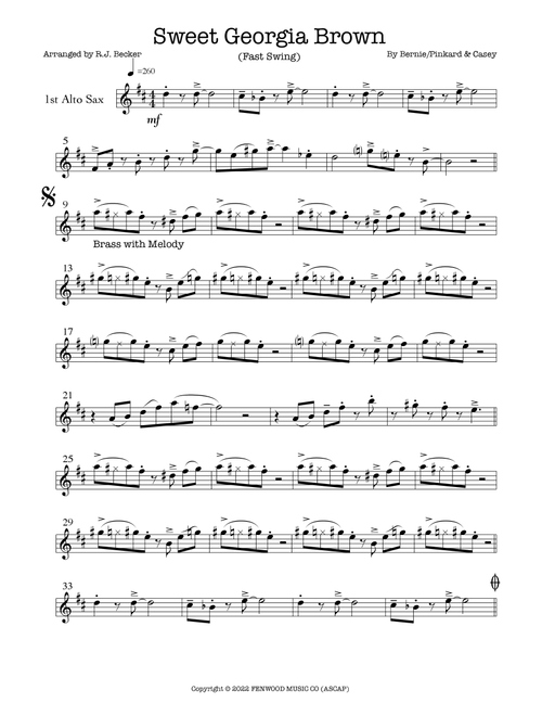 Sweet Georgia Brown (Arr. R.J. Becker) - Sammy Nestico (Jazz Ensemble)