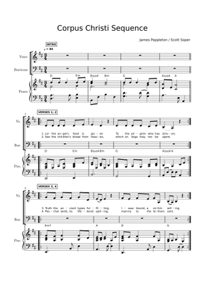 Corpus Christi Sequence – James Poppleton Sheet Music with Chords for ...