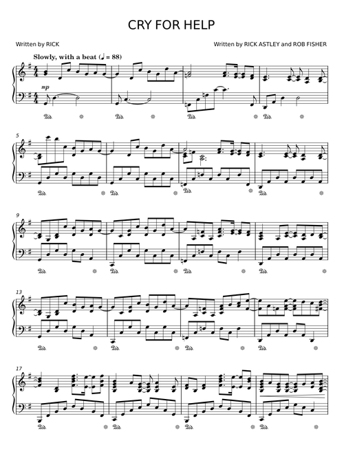 Cry for help - Rick Astley