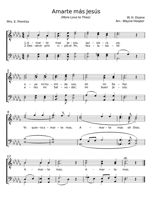 Amarte más Jesús - W. H. Doane