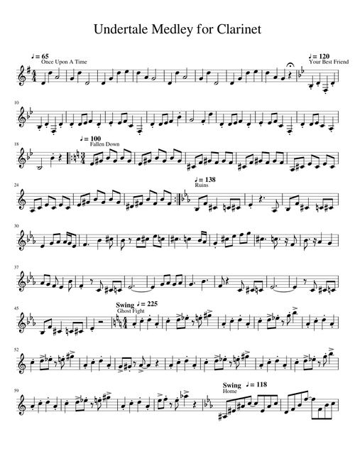 Undertale Clarinet Medley