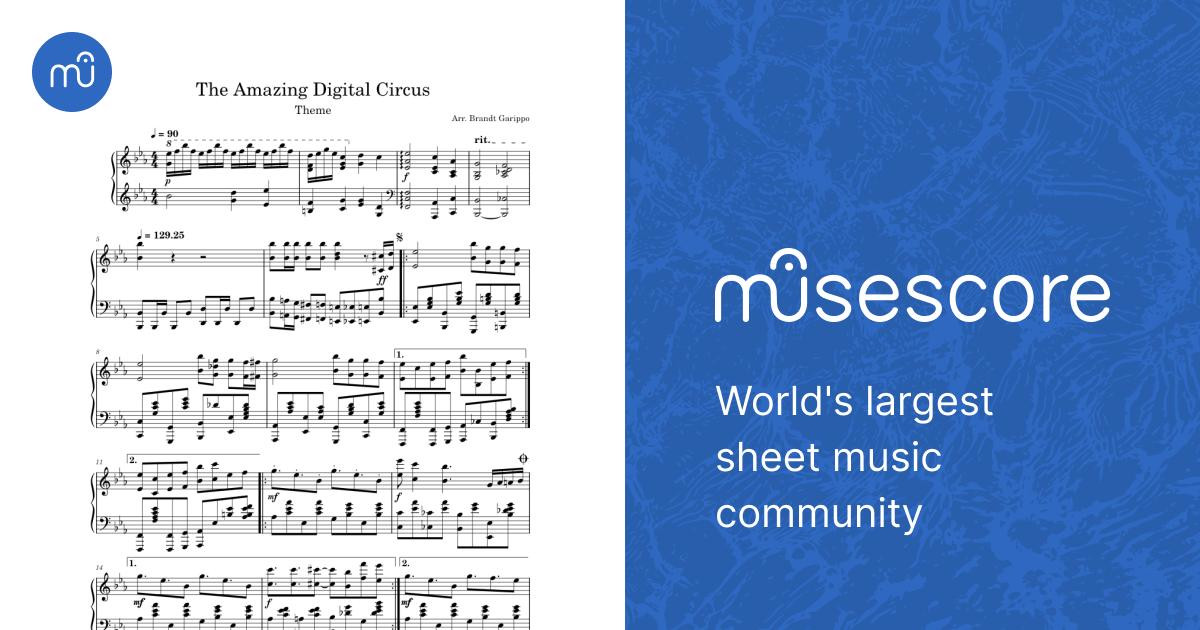 Main Theme - The Amazing Digital Circus – Gooseworx Sheet Music for ...