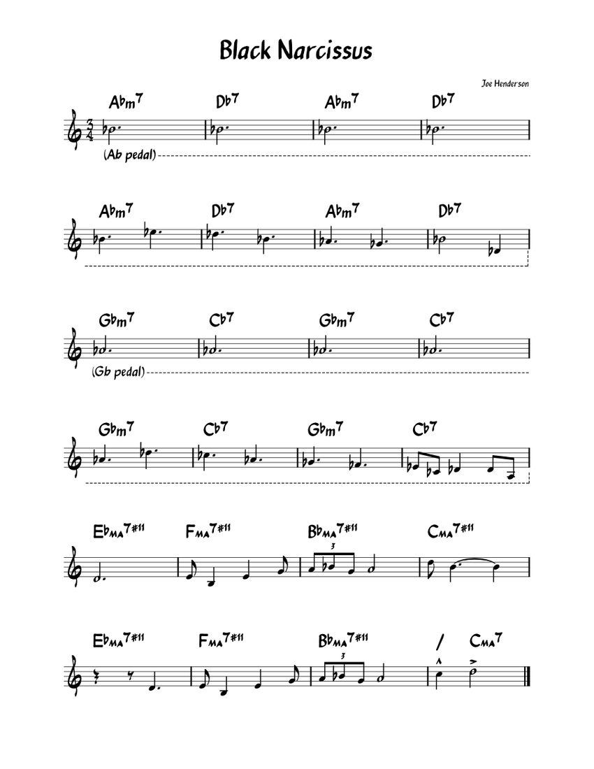 Black Narcissus Sheet music for Piano (Solo)