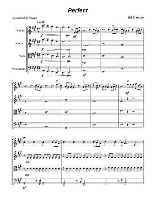Ed Sheeran, Perfect - String Quartet