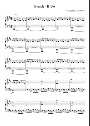 Bleach-Will of the Heart Sheet Music for Piano (Solo) easy