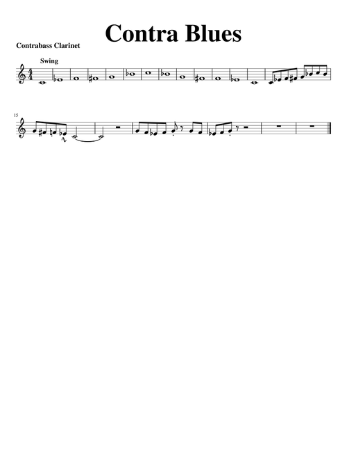 Contra Blues (Contrabass Clarinet)