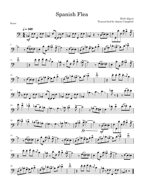 Spanish Flea, Arr.for Trombone/Euphonium