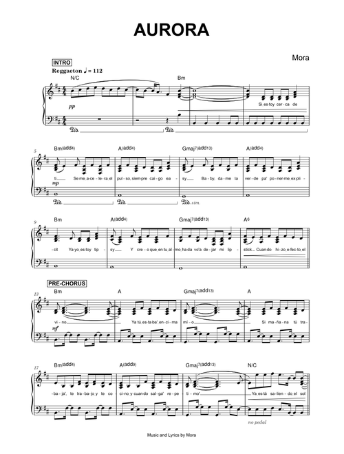 AURORA - Mora (Piano)