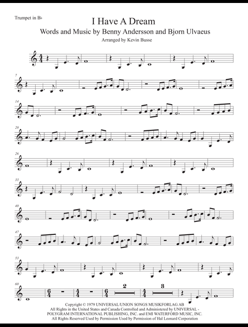 I Have A Dream (Arr. Kevin Busse) - ABBA (Trumpet Solo)