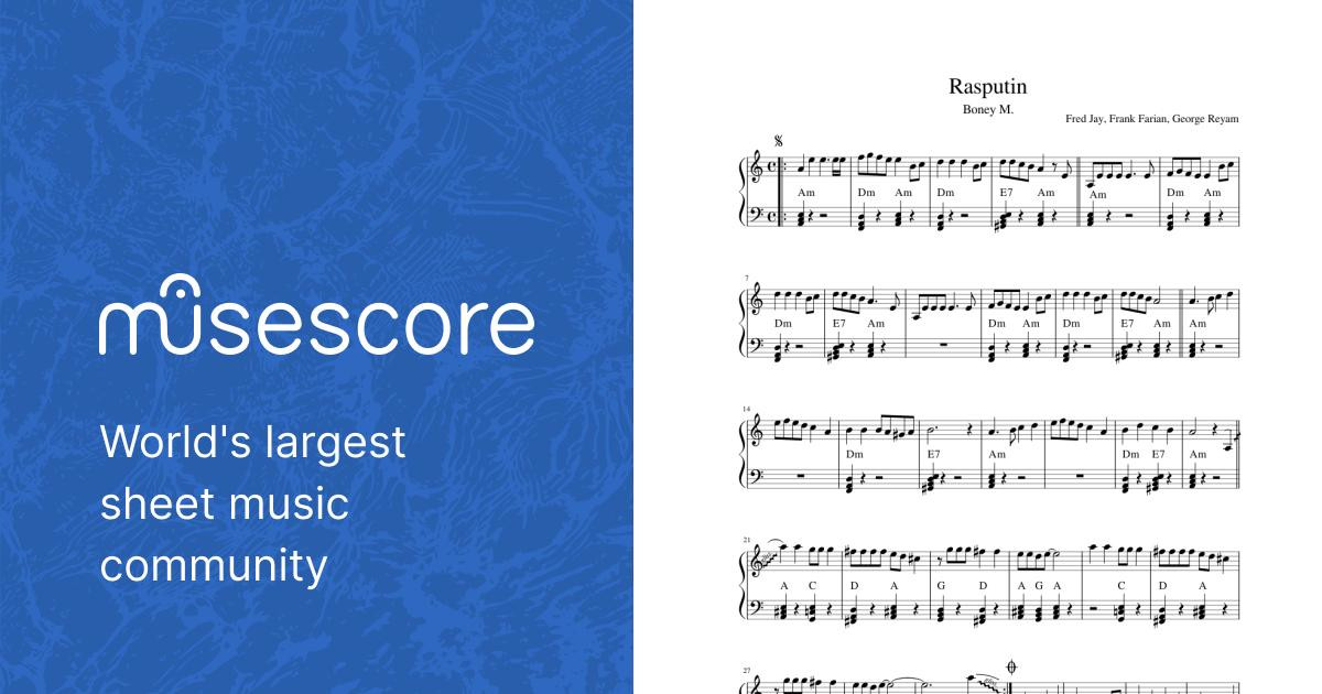 Rasputin Boney M. Rasputin Sheet music for Piano (Solo)