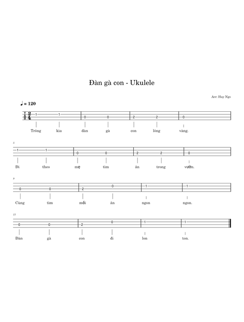 Đàn Gà Con - Ukulele